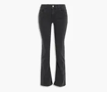 Mara mid-rise bootcut jeans - Black