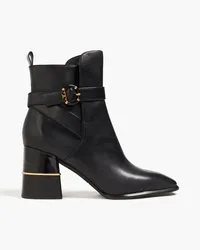 Tory Burch Buckled leather ankle boots - Black Black