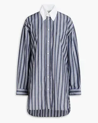 Sandro Striped cotton-poplin shirt - Gray Gray