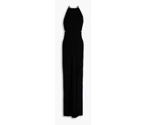 Claudia cutout ribbed-knit maxi dress - Black