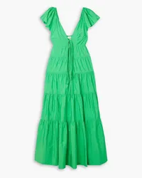 A.L.C. Luca tiered faille maxi dress - Green Green