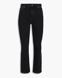 Ganni High-rise kick-flare jeans - Black Black