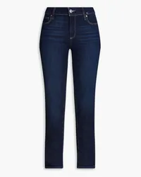 Paige Brigitte cropped mid-rise slim-leg jeans - Blue Blue