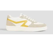 Retro Court leather and suede sneakers - White