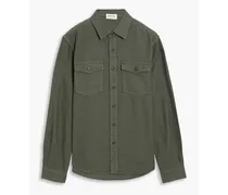 Frontier brushed cotton-flannel shirt - Green