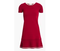 Stretch-knit mini dress - Red
