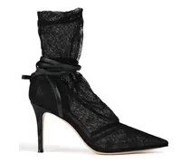 Rochelle stretch-lace sock boots - Black