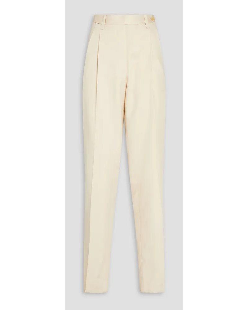 Giuliva Heritage Collection Cornelia pinstriped wool tapered pants - White White