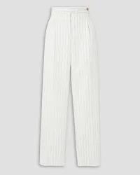 Giuliva Heritage Collection Cornelia pinstriped wool tapered pants - White White