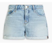 Faded denim shorts - Blue