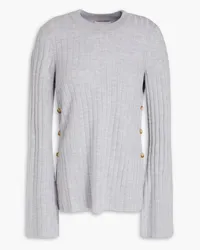 Loulou Studio Adon ribbed wool-blend sweater - Gray Gray