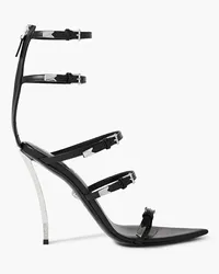 Versace Pin-Point buckled leather sandals - Black Black