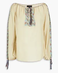 Nili Lotan Diandra embroidered voile blouse - Green Green