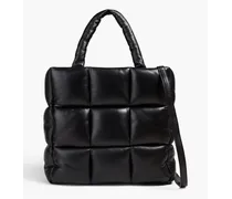 STAND Assante quilted leather tote - Black Black