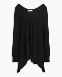 Valentino Garavani Oversized asymmetric cashmere sweater - Black Black