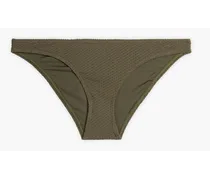 Textured low-rise bikini briefs - Green