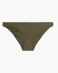 Zimmermann Textured low-rise bikini briefs - Green Green