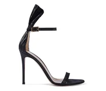 Belvedere 105 pleated lamé sandals - Black