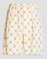 Marni Floral-print shell shorts - Neutral Neutral