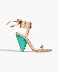 Gianvito Rossi Metallic leather sandals - Metallic Metallic