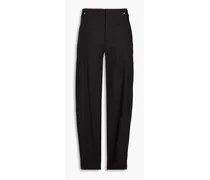 Linen-blend cargo pants - Black