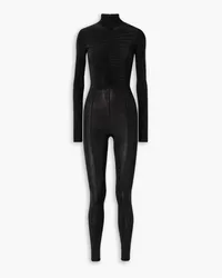 Alex Perry Cove crystal-embellished stretch-jersey and mesh turtleneck jumpsuit - Black Black