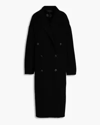 Rag & Bone Thea double-breasted brushed wool-blend felt coat - Black Black