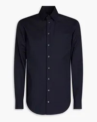 Giorgio Armani Cotton-jacquard shirt - Blue Blue