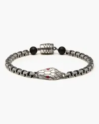 Montblanc Gunmetal-tone onyx bracelet - Black Black