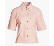 Sabine vegan leather shirt - Pink