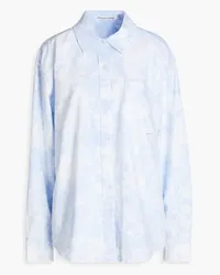 Alexander Wang Printed cotton Oxford shirt - Blue Blue