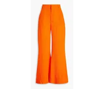 The Roya seersucker flared pants - Orange