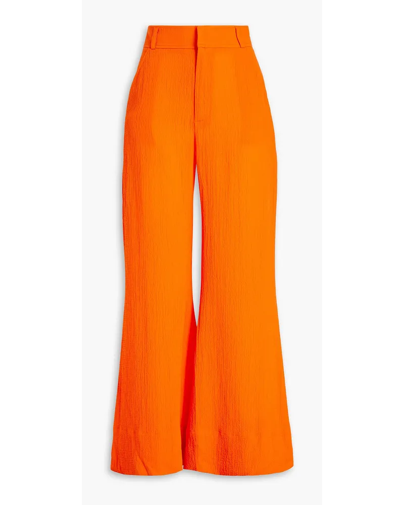 The Roya seersucker flared pants - Orange