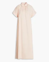 Officine Generale Nolwenn gathered cotton-poplin midi dress - Pink Pink