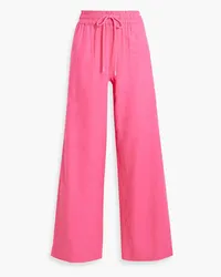 Frame Denim Linen-blend wide-leg pants - Pink Pink