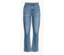 70s studded high-rise straight-leg jeans - Blue