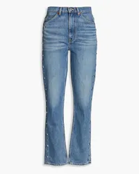 RE/DONE 70s studded high-rise straight-leg jeans - Blue Blue