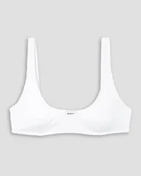 FISCH Lezard recycled seersucker bikini top - White White