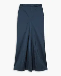 tibi Crinkled-satin maxi skirt - Blue Blue