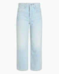 Veronica Beard Blake faded high-rise straight-leg jeans - Blue Blue