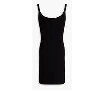 Lena cotton-blend mini dress - Black