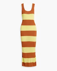 Zimmermann Striped knitted midi dress - Yellow Yellow