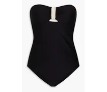 Rio embellished cutout bandeau swimsuit - Black