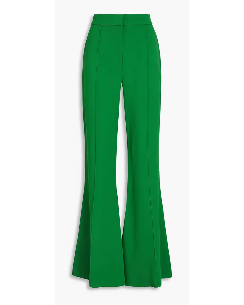 Elie Saab Crepe flared pants - Green Green