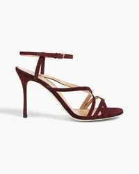 Sergio Rossi Bon Ton suede sandals - Burgundy Burgundy