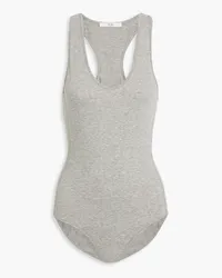 tibi Cotton-jersey bodysuit - Gray Gray