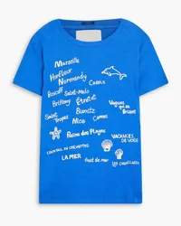 Mother Printed cotton-jersey T-shirt - Blue Blue