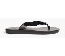 Laconia patent-leather sandals - Black