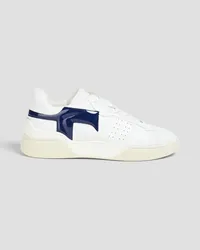 TOD'S Smooth and patent-leather sneakers - White White