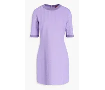 Jacquard-knit mini dress - Purple